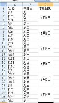 想了解一下保洁员每天的排班表做法？